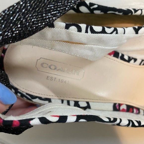 Coach Maritza Poppy Flower Wedge Sandals - Picture 6 of 9